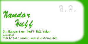 nandor huff business card